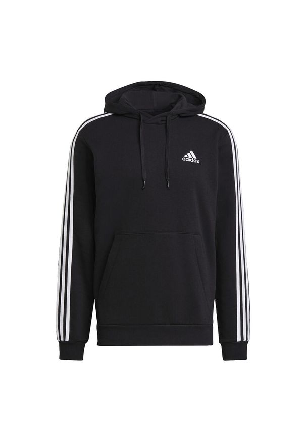 Adidas - Bluza męska adidas Essentials Fleece 3-Stripes Hoodie. Typ kołnierza: kaptur. Kolor: biały, wielokolorowy, czarny. Materiał: bawełna, materiał