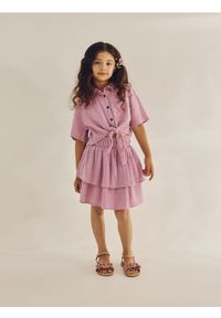 Reserved - Muślinowa spódnica - fioletowy. Kolor: fioletowy. Materiał: bawełna #1