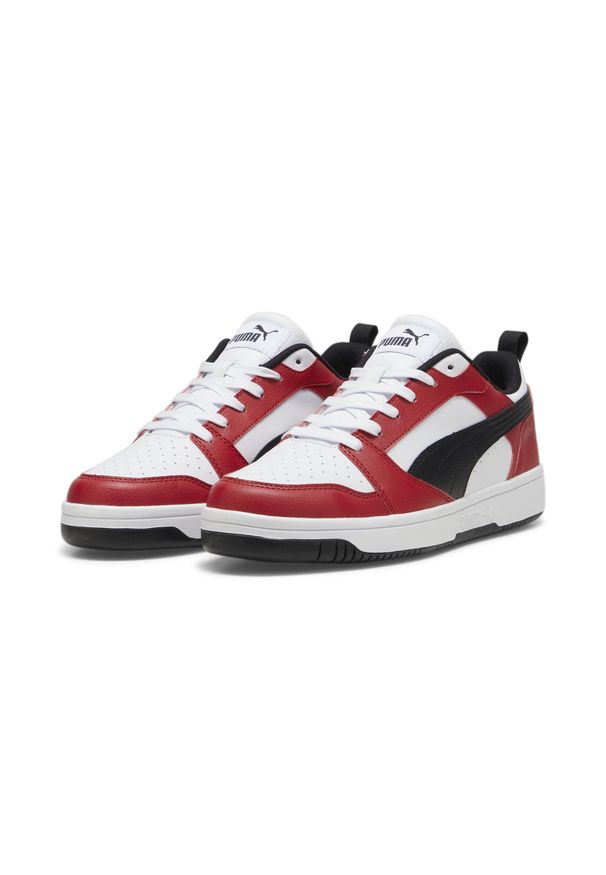 Puma - Buty do chodzenia męskie PUMA Rebound V6 Low. Kolor: biały, czerwony, wielokolorowy, czarny. Materiał: materiał, syntetyk. Sport: turystyka piesza