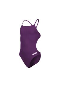 Dziewczęcy jednoczęściowy kostium kąpielowy Arena Team Challenge Solid. Kolor: biały, wielokolorowy, fioletowy #1