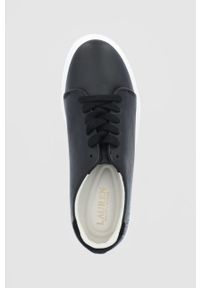 Lauren Ralph Lauren Buty skórzane kolor czarny na płaskiej podeszwie. Nosek buta: okrągły. Zapięcie: sznurówki. Kolor: czarny. Materiał: skóra. Obcas: na płaskiej podeszwie #3