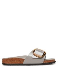 Birkenstock Klapki Madrid Big Buckle Hex 1029534 Szary. Kolor: szary. Materiał: skóra