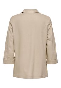 only - ONLY Marynarka Goa 15363727 Beżowy Regular Fit. Kolor: beżowy. Materiał: len #7
