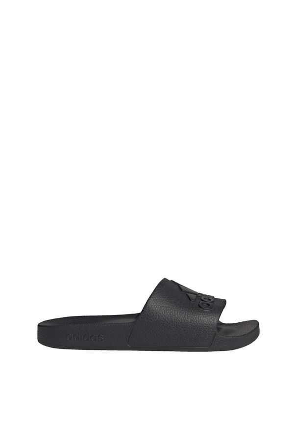 Klapki basenowe dla dorosłych Adidas Adilette Aqua. Kolor: czarny. Wzór: gładki. Styl: sportowy