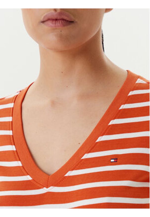TOMMY HILFIGER - Tommy Hilfiger T-Shirt New Cody WW0WW40584 Pomarańczowy Slim Fit. Kolor: pomarańczowy
