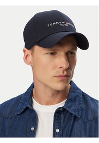 TOMMY HILFIGER - Tommy Hilfiger Czapka z daszkiem Th Established Cap AM0AM07352 Granatowy. Kolor: niebieski. Materiał: materiał #6