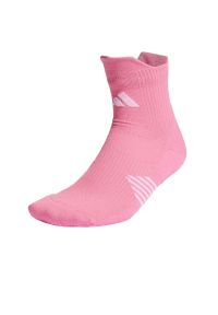 Adidas - Skarpety adidas Running x Supernova Quarter Performance HM3915 - różowe. Kolor: różowy. Materiał: materiał, poliester, elastan. Wzór: aplikacja. Sport: bieganie