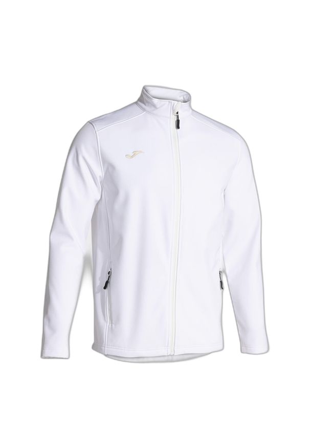 Kurtka wodoodporna Joma Basilea II. Kolor: biały. Materiał: softshell. Sport: piłka nożna, fitness