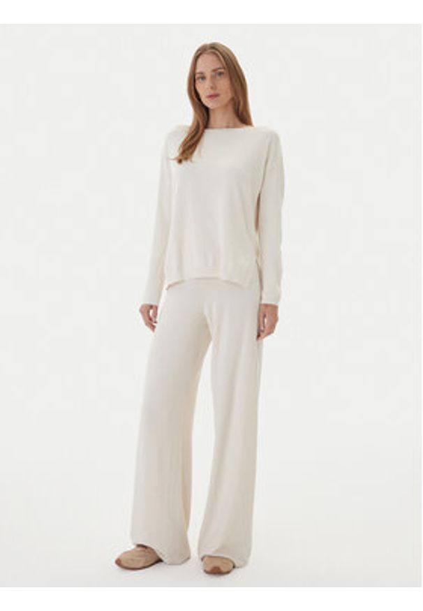 Kontatto Sweter 3M0800C Écru Regular Fit. Kolor: kremowy. Materiał: syntetyk