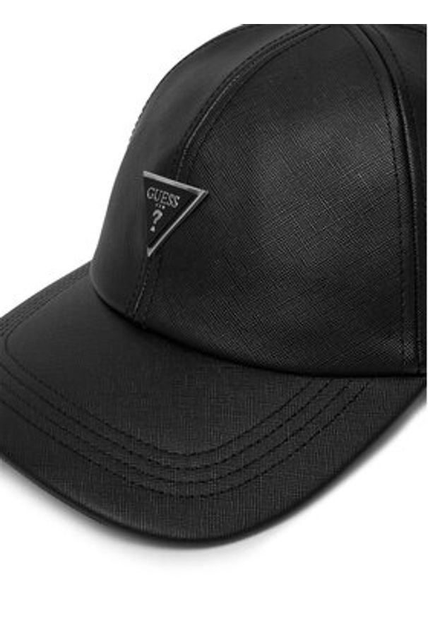 Guess Czapka z daszkiem AM9596 POL01 Czarny. Kolor: czarny. Materiał: skóra
