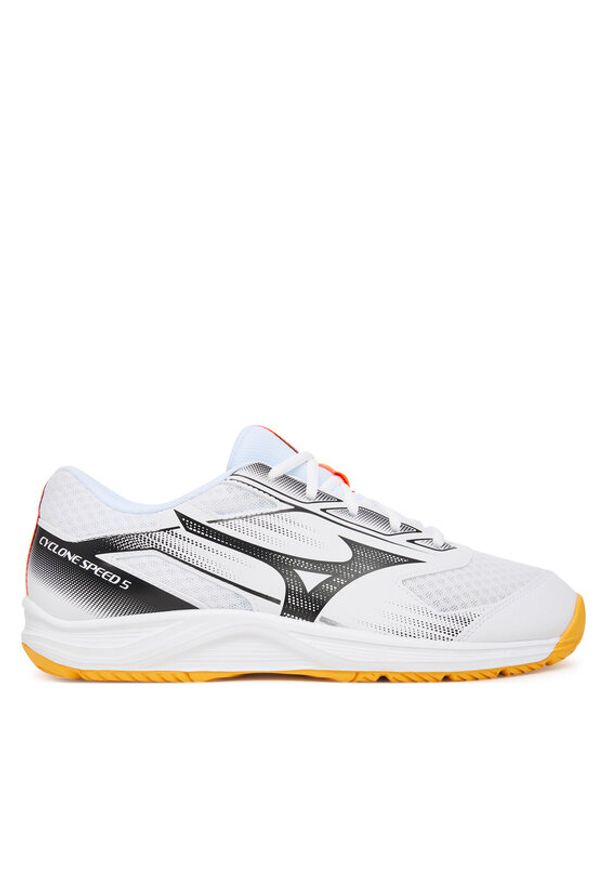Mizuno Buty halowe Cyclone Speed 5 V1GA2580 Biały. Kolor: biały. Materiał: materiał