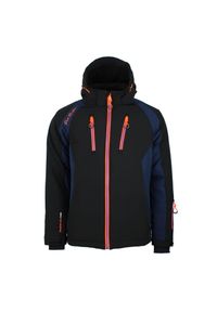 PEAK MOUNTAIN - Kurtka narciarska Peak Mountain Softshell. Kolor: wielokolorowy, niebieski, czarny. Materiał: softshell. Sport: narciarstwo #1