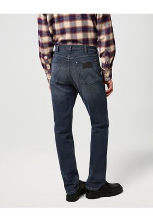 Wrangler Jeansy Greensboro 112370847 Granatowy Straight Fit. Kolor: niebieski
