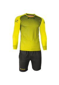Komplet bramkarski dla dorosłych Givova Kit Manchester FLUO żółto-czarny. Kolor: żółty. Materiał: dresówka. Sport: piłka nożna