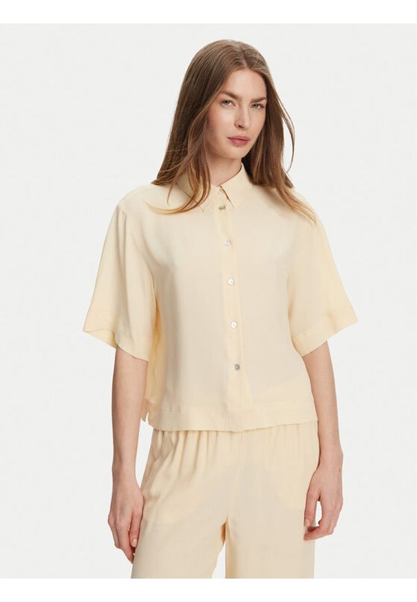 Marella Koszula Ouvert 2513111154 Żółty Regular Fit. Kolor: żółty. Materiał: acetat