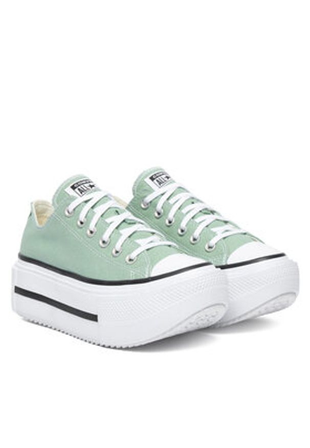 Converse Trampki Ctas Lift Double Stack A18862C Zielony. Kolor: zielony. Materiał: materiał