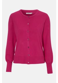 Cellbes - Dzianinowy rozpinany sweter. Kolor: różowy. Materiał: dzianina #4