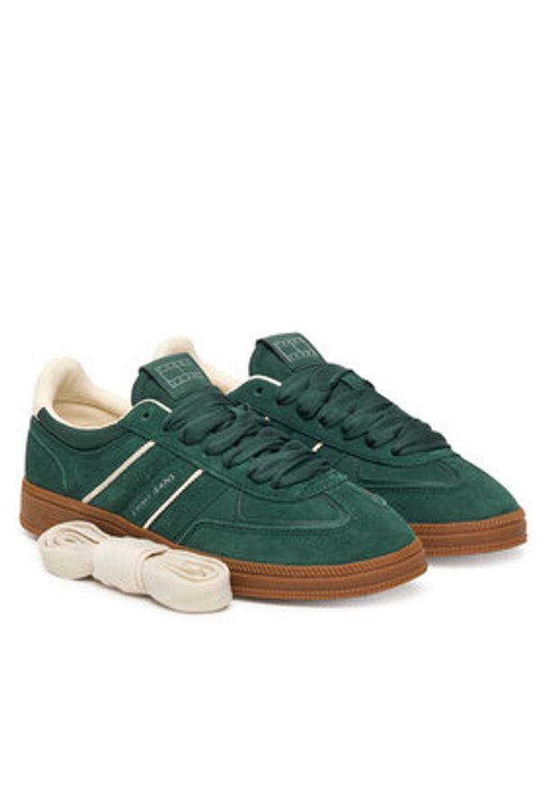 Tommy Jeans Sneakersy The Greenwich Edge Suede EN0EN02924 Zielony. Kolor: zielony. Materiał: zamsz, skóra