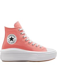 Trampki Converse Chuck Taylor All Star Move, Kobiety. Okazja: na co dzień. Kolor: różowy. Materiał: materiał. Model: Converse All Star