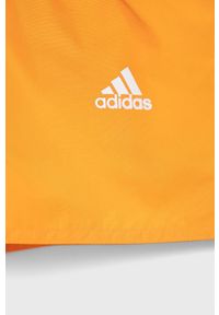 adidas Performance szorty kąpielowe dziecięce kolor pomarańczowy. Kolor: pomarańczowy. Materiał: materiał, tkanina