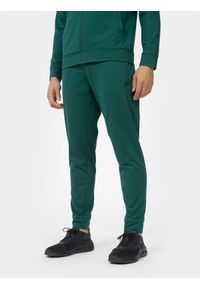 4f - Spodnie treningowe szybkoschnące męskie. Kolor: zielony. Materiał: włókno, materiał, dzianina. Sport: fitness