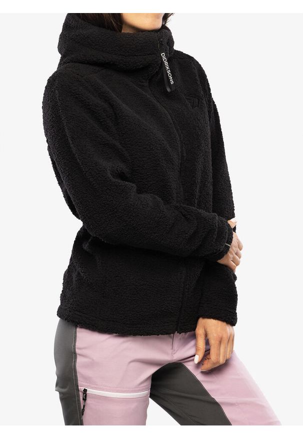 Polar damski Didriksons Anniken Full Zip 2. Kolor: czarny. Materiał: polar. Sport: turystyka piesza