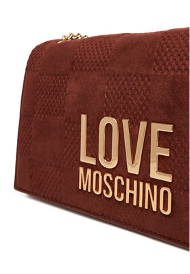 Love Moschino - LOVE MOSCHINO Torebka JC4122PP0NKB120A Brązowy. Kolor: brązowy. Materiał: skórzane