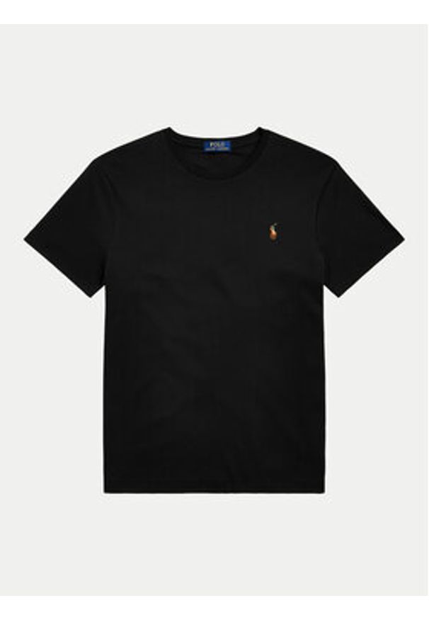 Polo Ralph Lauren T-Shirt 710740727 Czarny Slim Fit. Typ kołnierza: polo. Kolor: czarny. Materiał: bawełna