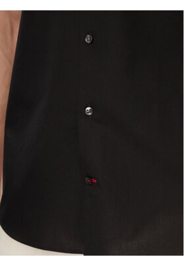 TOMMY HILFIGER - Tommy Hilfiger Koszula Core MW0MW34626 Czarny Slim Fit. Kolor: czarny. Materiał: bawełna