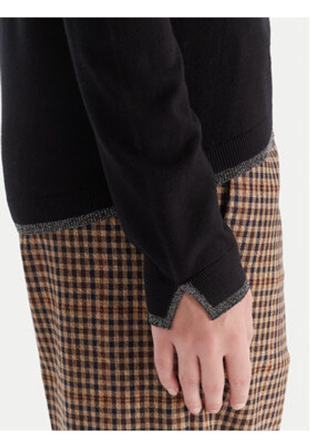 Liu Jo Sweter MF5226 MS49I Czarny Regular Fit. Kolor: czarny. Materiał: syntetyk