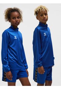 Hummel - Bluza dziecięca sportowa hmlESSENTIAL HALF-ZIP KIDS. Kolor: niebieski