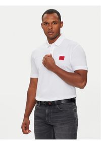 Hugo Polo Dereso222 50466202 Biały Slim Fit. Typ kołnierza: polo. Kolor: biały. Materiał: bawełna