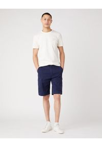 Wrangler - MĘSKIE SZORTY MATERIAŁOWE WRANGLER CASEY CARGO SHORTS LAKEPORT BLUE W1C350B08. Materiał: materiał