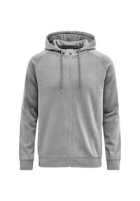 Bluza z kapturem i zamkiem błyskawicznym Hummel Red Classic. Typ kołnierza: kaptur. Kolor: szary. Materiał: poliester, bawełna. Sport: fitness