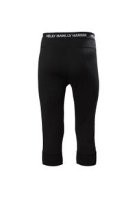 Legginsy o długości 3/4 Helly Hansen lifa merino midweight. Kolor: czarny. Materiał: wełna. Sezon: lato. Sport: turystyka piesza #2