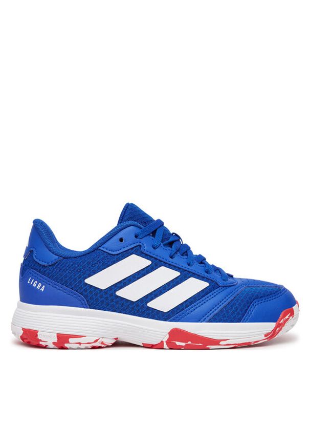 Adidas - adidas Buty halowe Ligra 8 Indoor Shoes Kids IH8245 Niebieski. Kolor: niebieski. Materiał: materiał