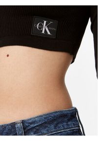 Calvin Klein Jeans Kardigan Intarsia J20J221961 Czarny Slim Fit. Kolor: czarny. Materiał: bawełna #5