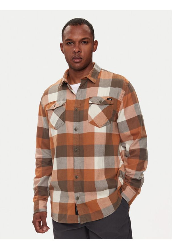 Vans Koszula Flannel Classic VN000HNH Beżowy Classic Fit. Kolor: beżowy. Materiał: bawełna