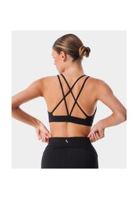 Stanik sportowy crossback dla kobiet Carpatree Balletcore. Kolor: czarny. Sport: fitness