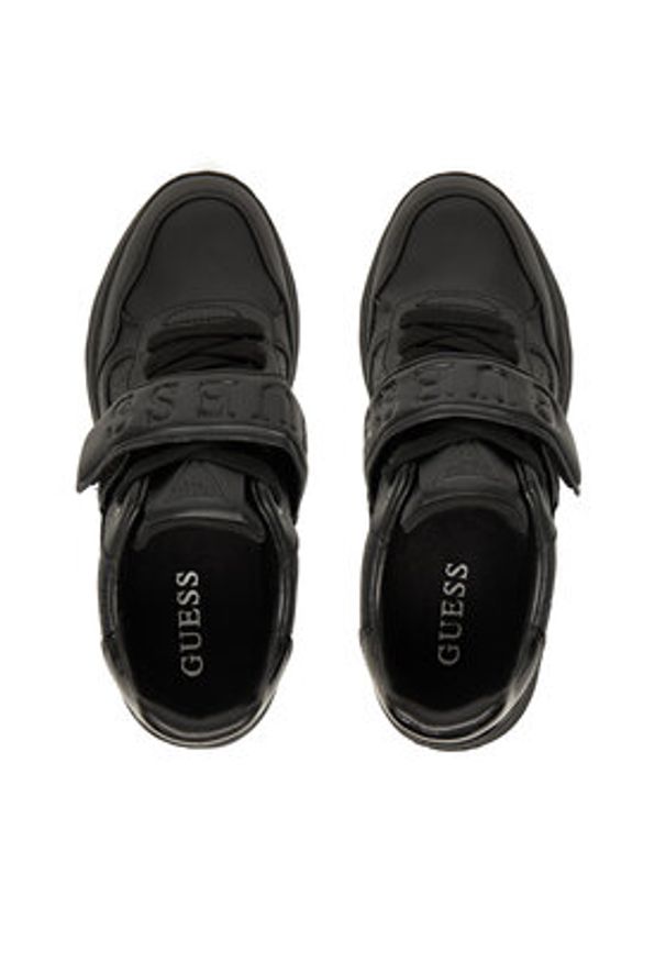 Guess Sneakersy FLFHNN ELE12 Czarny. Kolor: czarny. Materiał: skóra