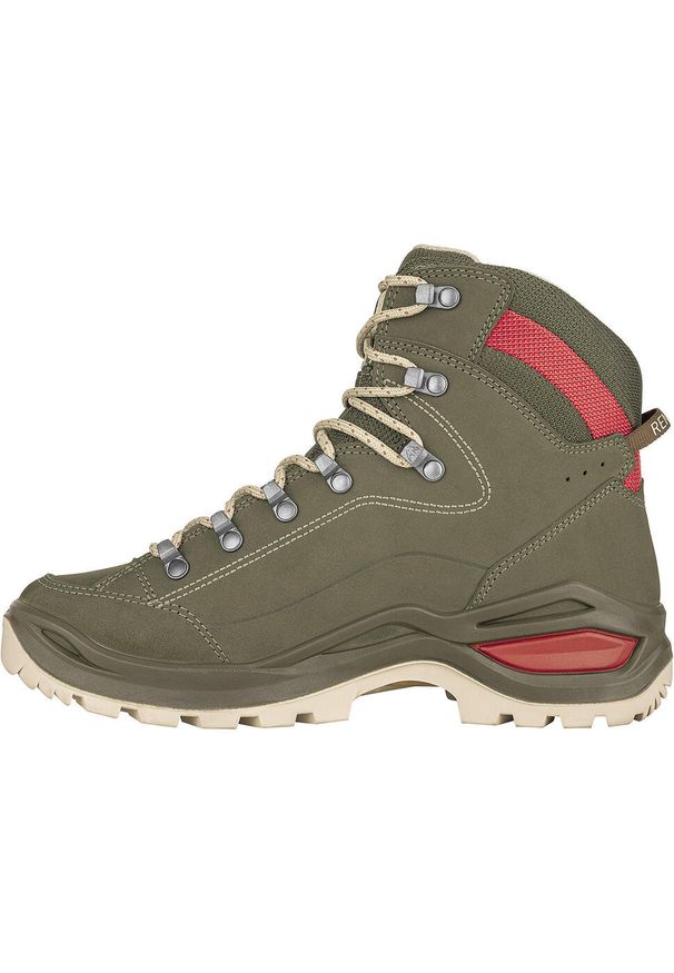 Buty trekkingowe damskie Lowa Renegade Evo Mid Gtx. Wysokość cholewki: za kostkę. Kolor: szary. Materiał: skóra. Szerokość cholewki: normalna