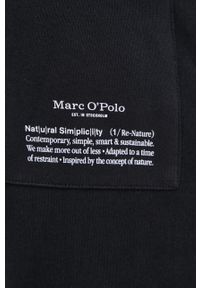Marc O'Polo Spodnie bawełniane męskie kolor czarny gładkie. Kolor: czarny. Materiał: bawełna. Wzór: gładki #4