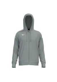 Bluza z kapturem dla dzieci Mizuno Team Track. Typ kołnierza: kaptur. Kolor: szary. Sport: fitness, joga i pilates #1