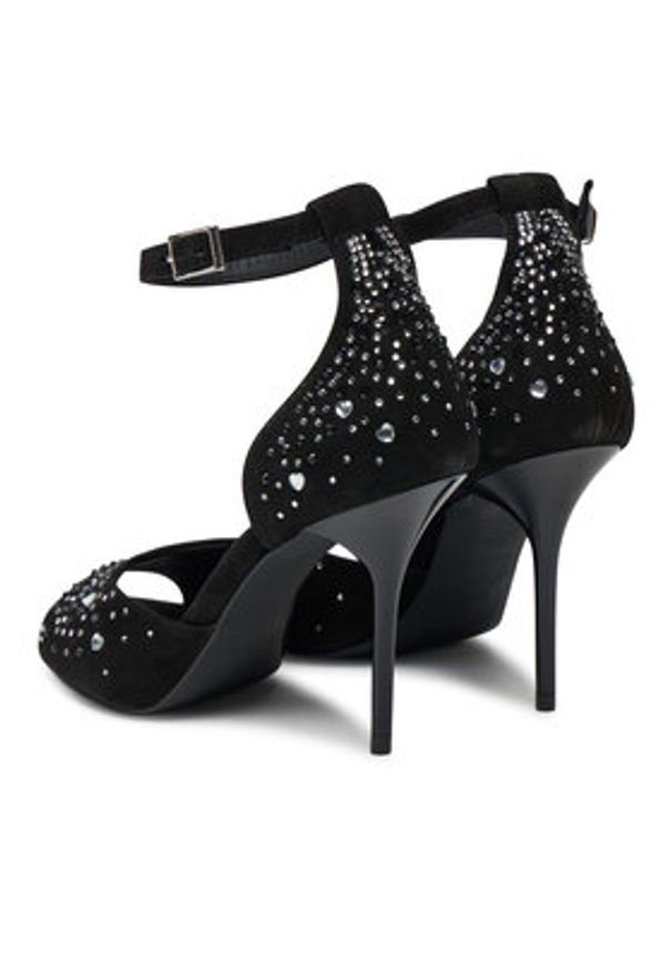 Love Moschino - LOVE MOSCHINO Sandały JA16119G0MJA0000 Czarny. Kolor: czarny. Materiał: zamsz, skóra