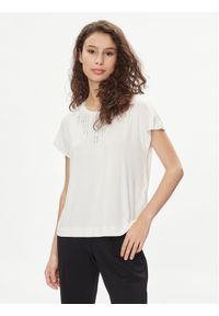 Liu Jo T-Shirt TA4194 JS360 Écru Regular Fit. Materiał: wiskoza #1