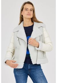 Blauer USA - BLAUER Gołębi kożuch damski z pikowanymi rękawami, Rozmiar M. Kolor: szary #6