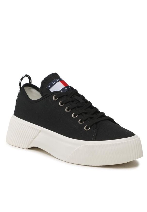 Tommy Jeans Sneakersy Tjm Vulcanized Platform EM0EM01197 Czarny. Kolor: czarny. Materiał: materiał. Obcas: na platformie