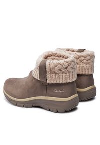 skechers - Skechers Botki Easy Going Cozy 167401/TPE Beżowy. Kolor: beżowy. Materiał: materiał