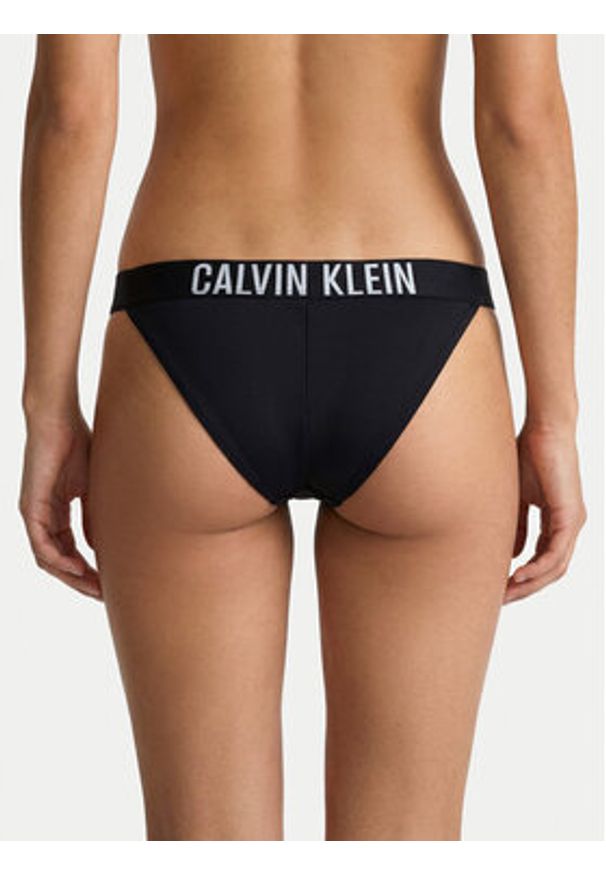 Calvin Klein Swimwear Dół od bikini LV00Q61218 Czarny. Kolor: czarny. Materiał: syntetyk