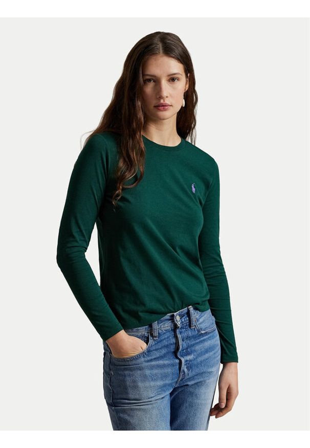 Polo Ralph Lauren Bluzka 211898699010 Zielony Regular Fit. Typ kołnierza: polo. Kolor: zielony. Materiał: bawełna